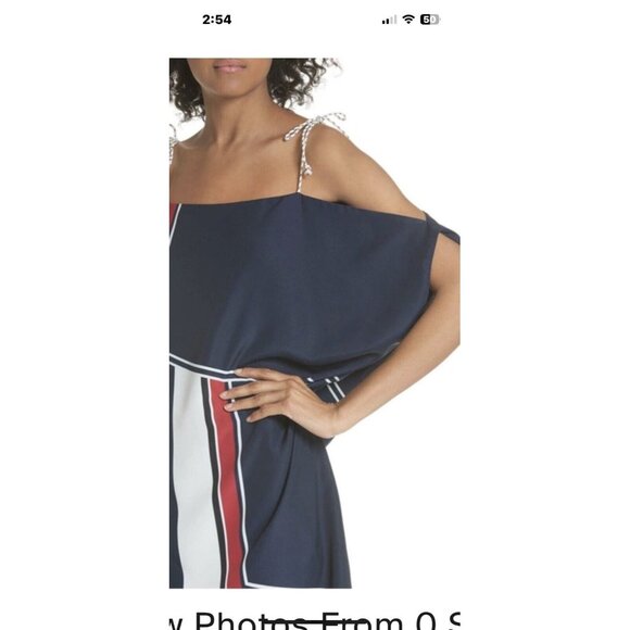 Joie Size Small Color-blocked Nautical EDYTE Dress Asymmetric Hem Navy $348 NEW - Picture 4 of 15